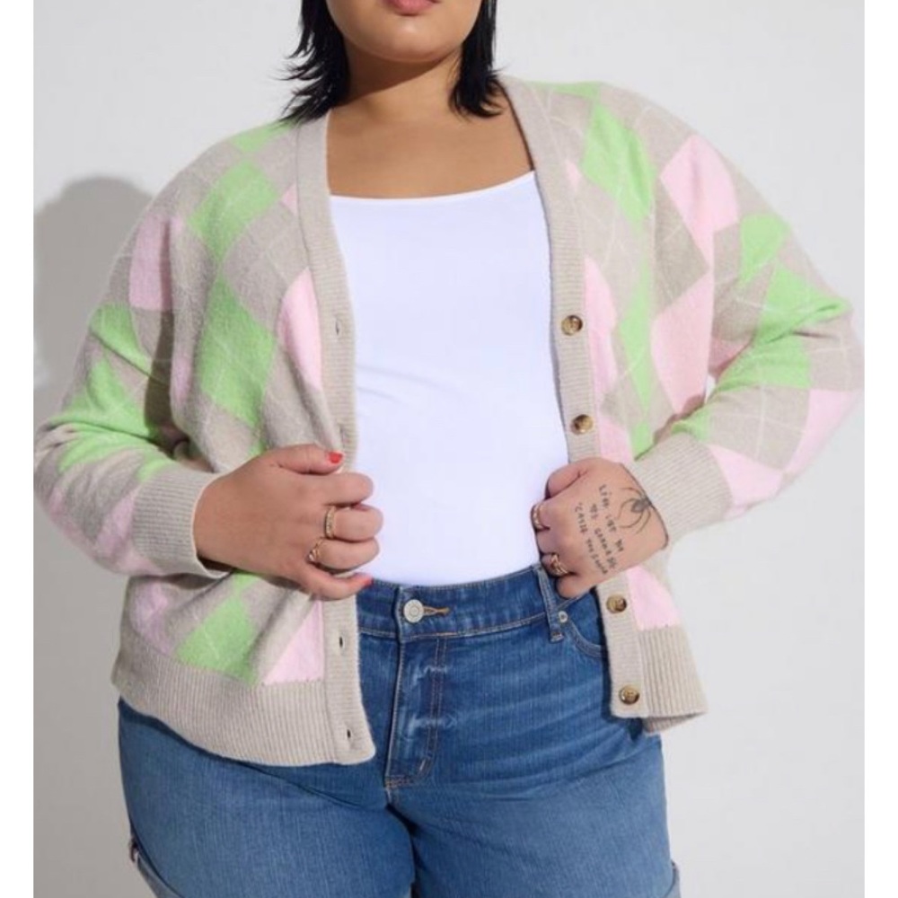🆕 Vegan Cashmere Cardigan V-NeckDrop Shoulder Sweater 3 3X 22 24 NWT Torrid New